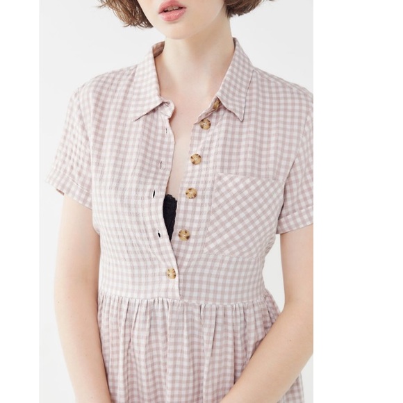 Urban Outfitters Dresses & Skirts - UO Gingham Button Up Midi Dress